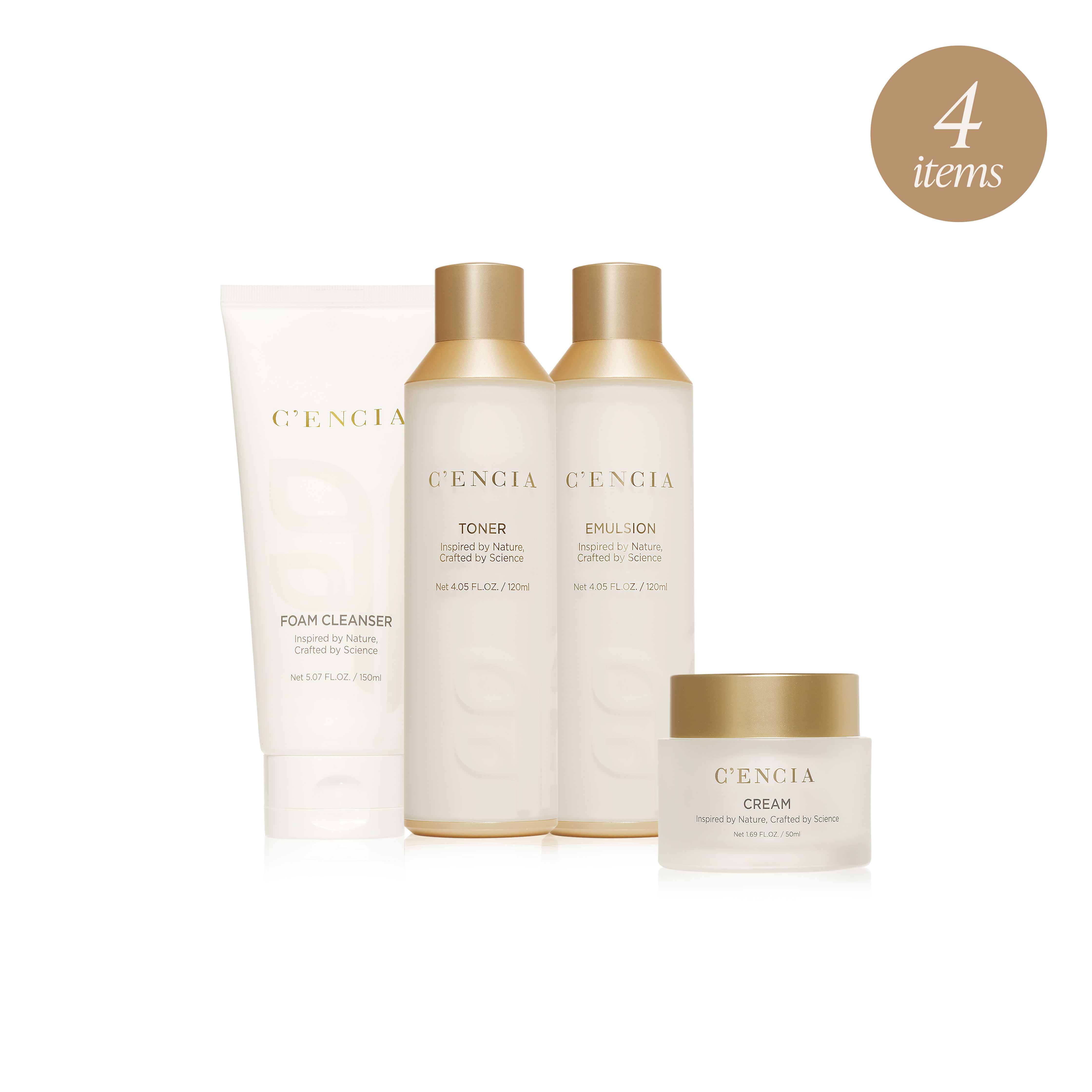 C'ENCIA Starter Set. skincare pack. livepure.com