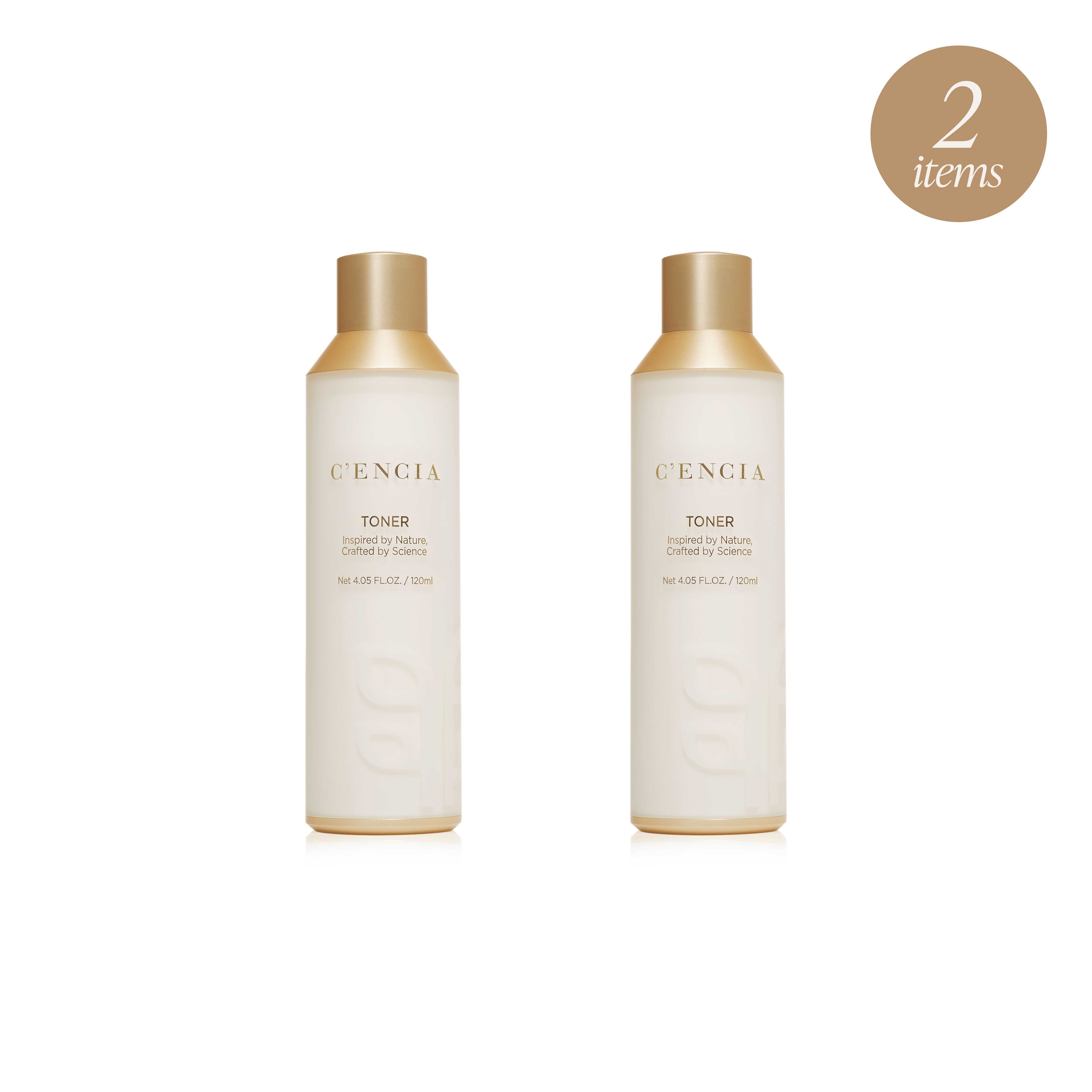 C'encia Toner Twin Pack. skincare bundle. livepure.com