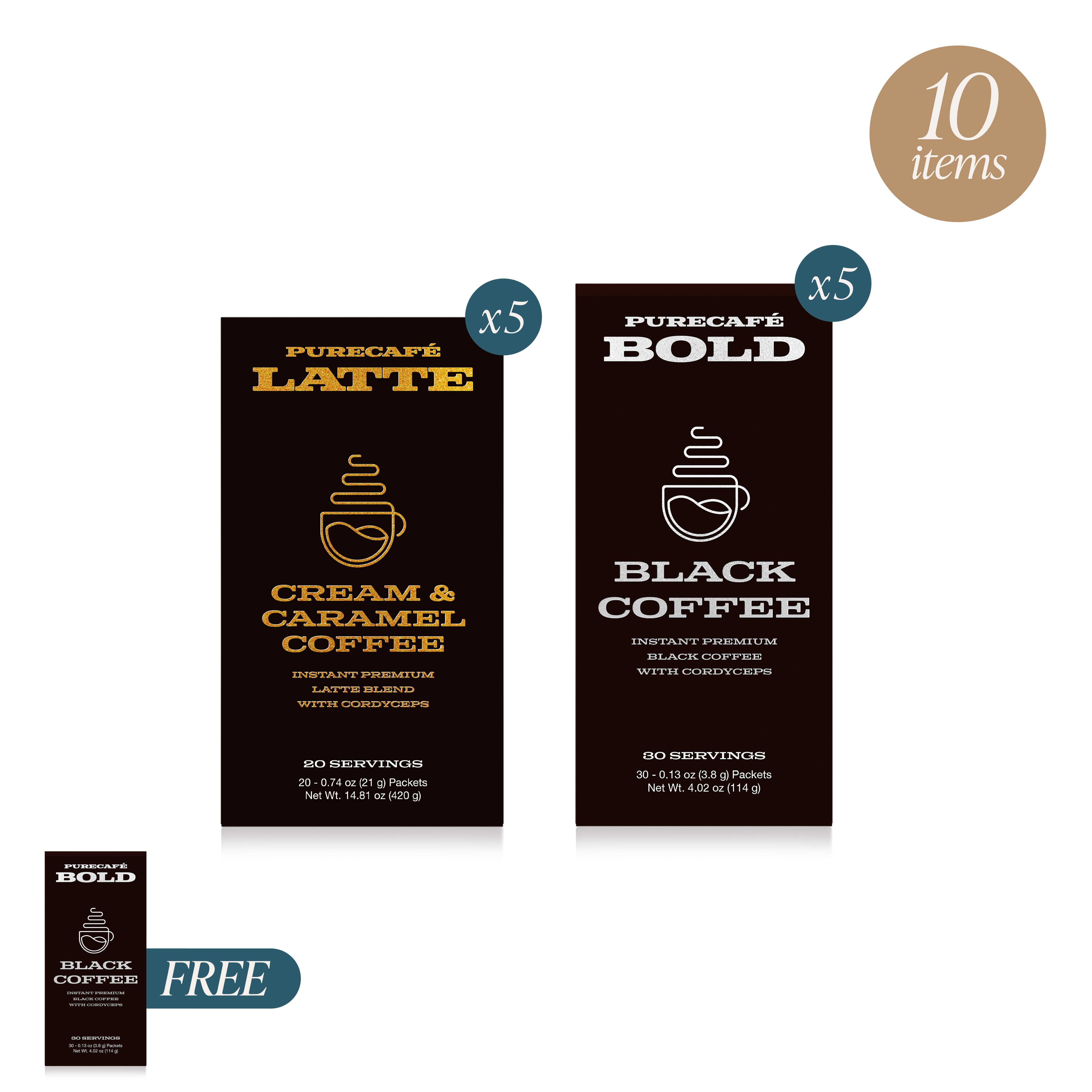 coffee enrollment starter pack. with one free box of purecafe bold. livepure.com