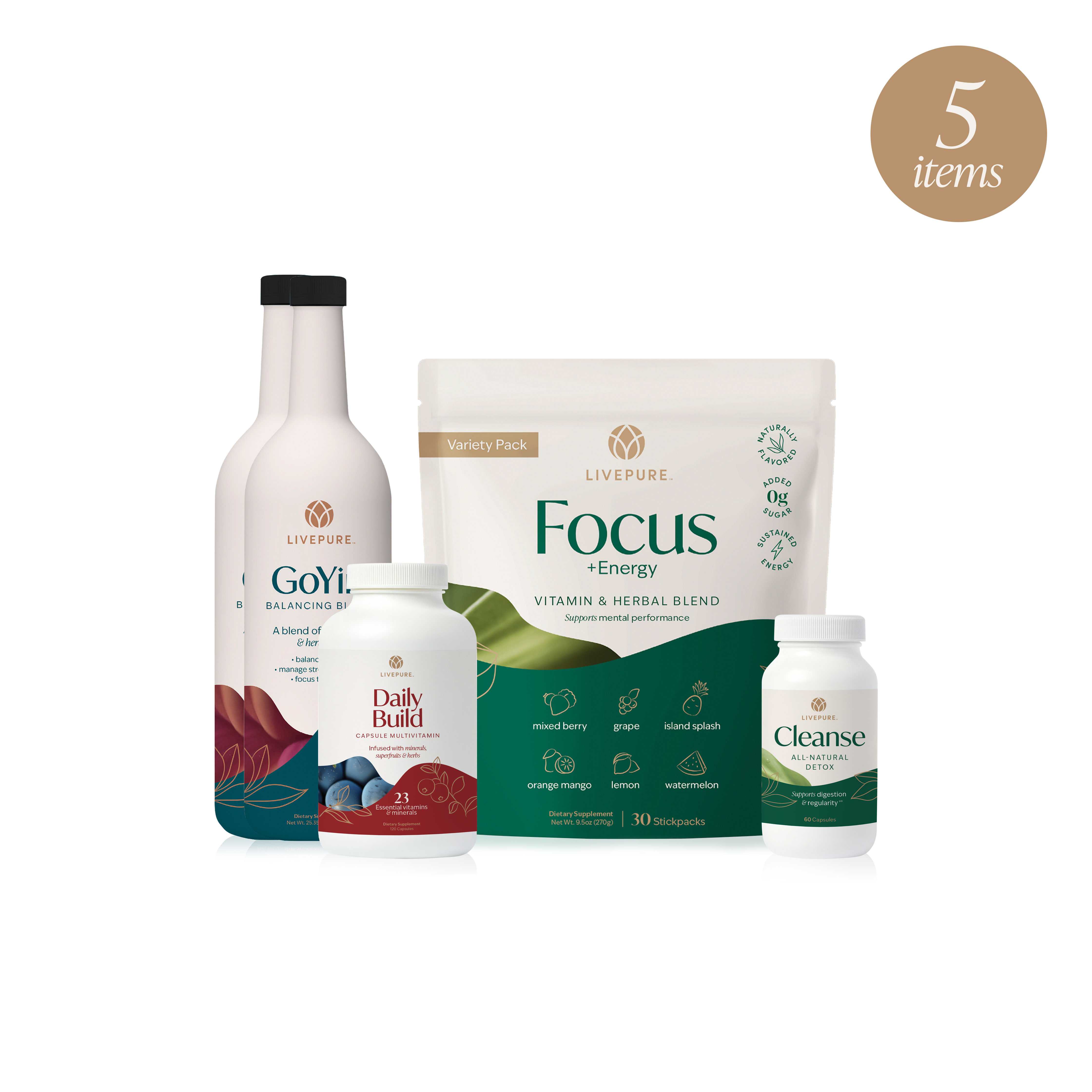 core4 capsules pack includes products to lay the foundation for optimal health. livepure.com