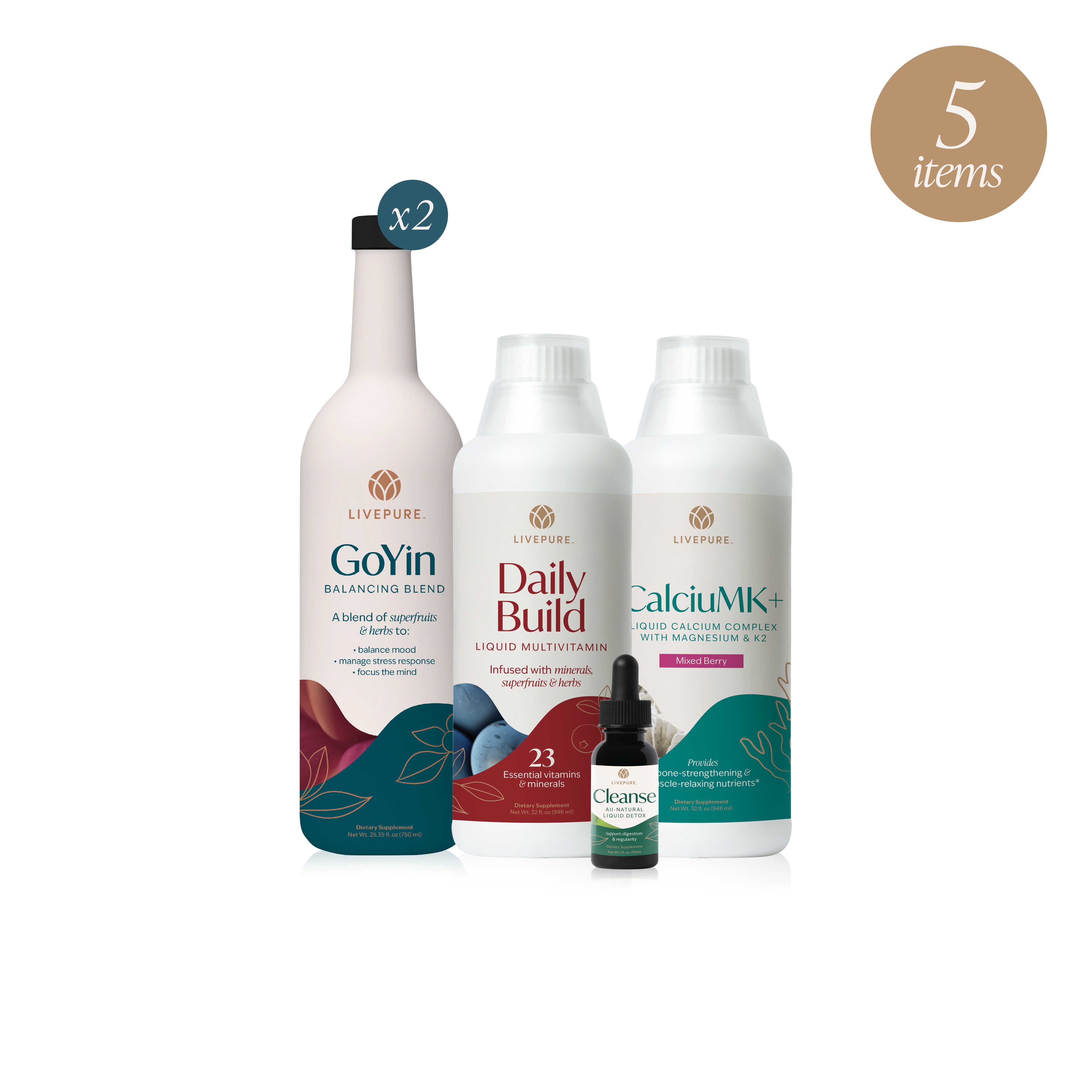 core base liquid pack includes top products to supplement your daily nutritional needs. livepure.com